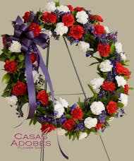 Patriot Wreath - Red White and Blue