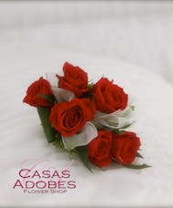 Red Hot Roses Corsage